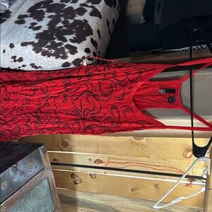 Fox Red Tank Top with Black Design